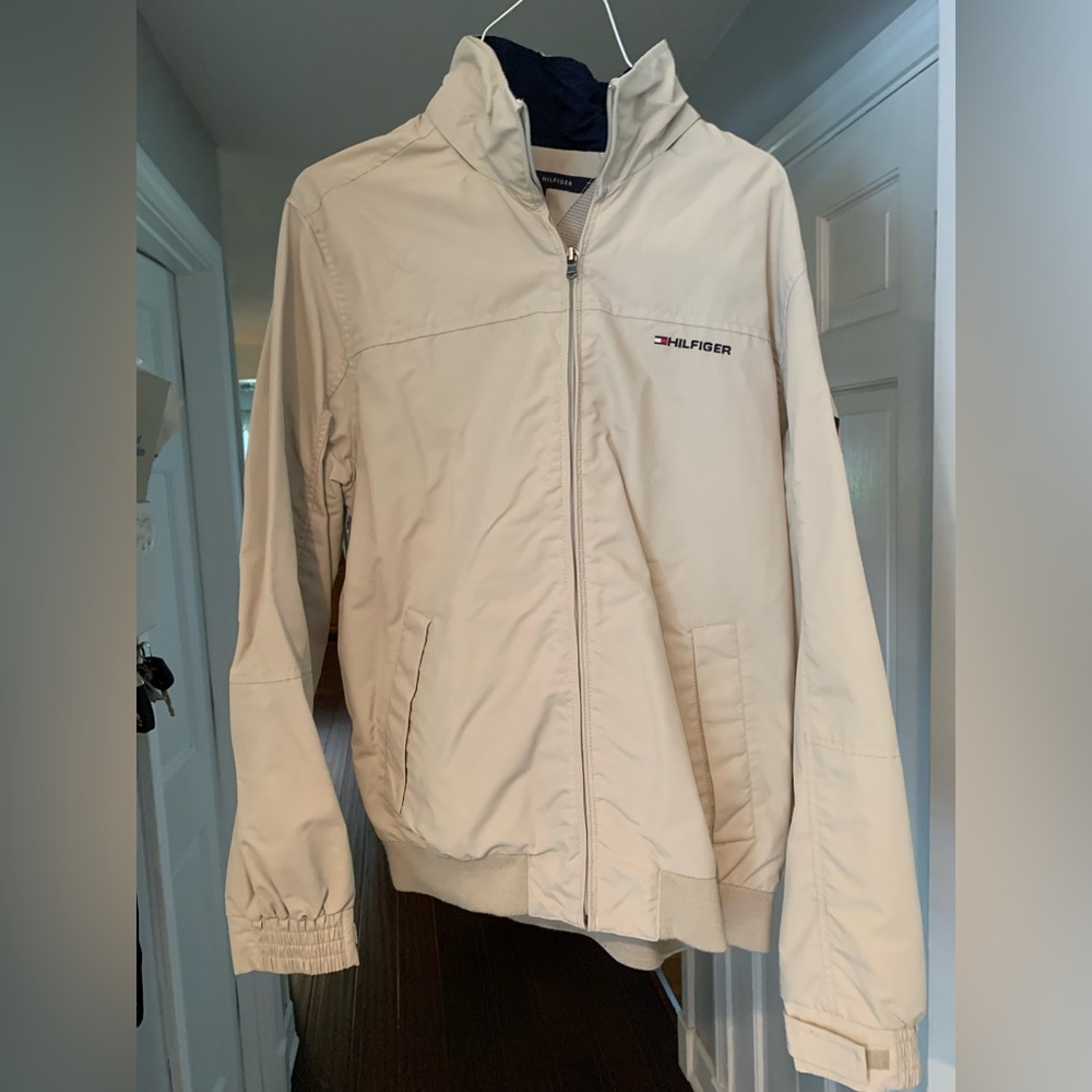 Men's Tommy Hilfiger Full Zip Water Resistant Bomber Style Windbreaker Jacket L
